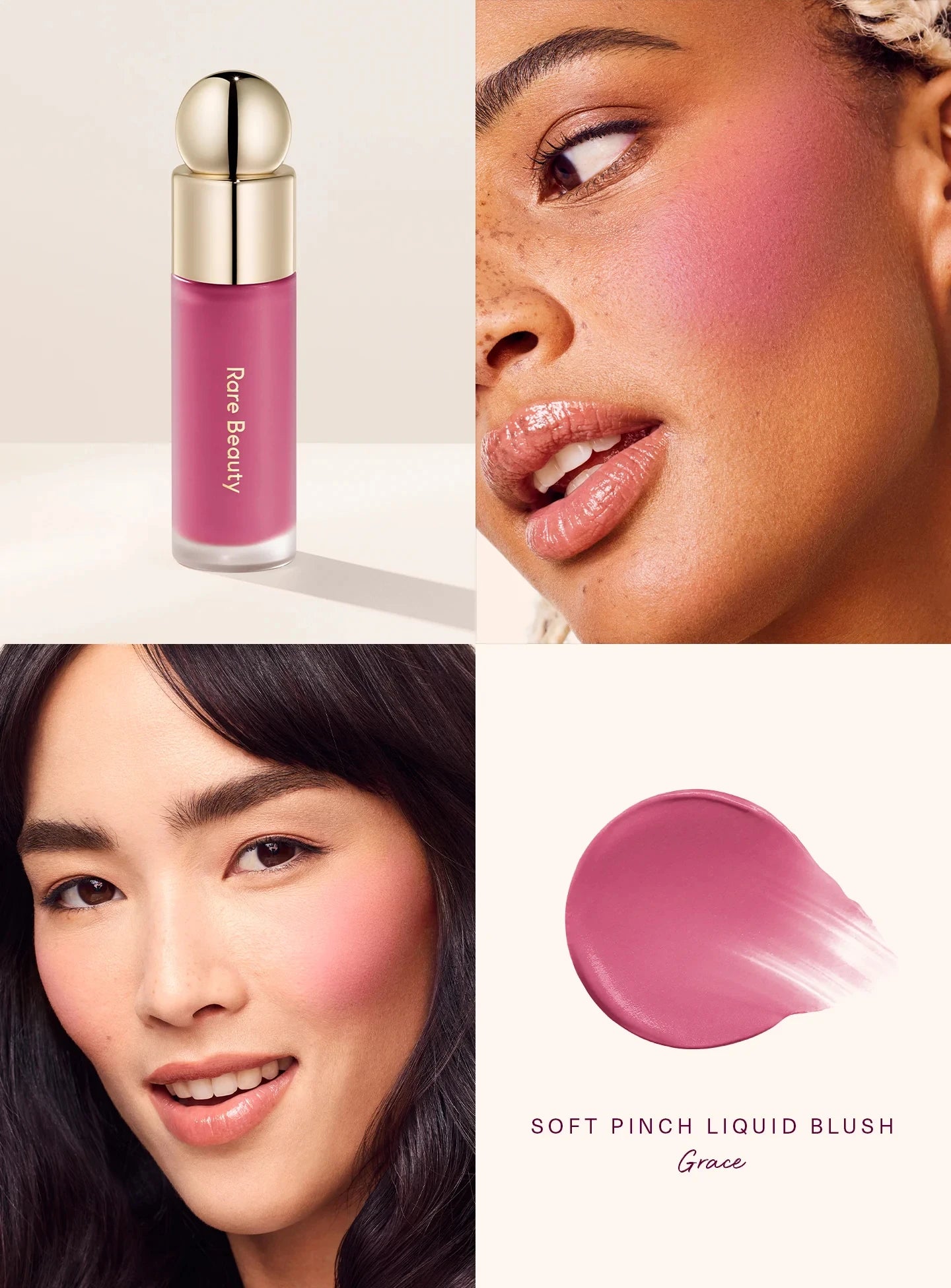 Rare Beauty Soft Pinch Matte Bouncy Cushiony Cream-to-powder Blush Airy and Lightweight Makeup Positive Light Liquid Luminizer