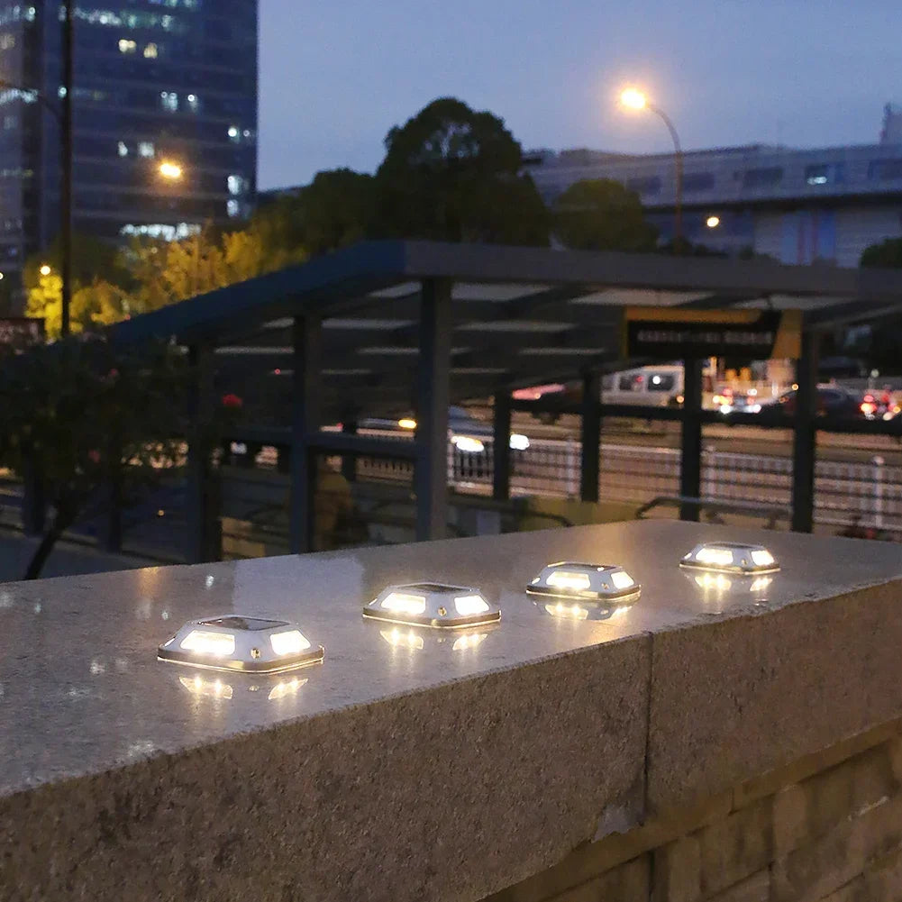 Solar ground Lights Outdoor Waterproof LED Wall Lights Driveway Markers Step Lights for Sidewalk Stair Pathway Walkway Yard