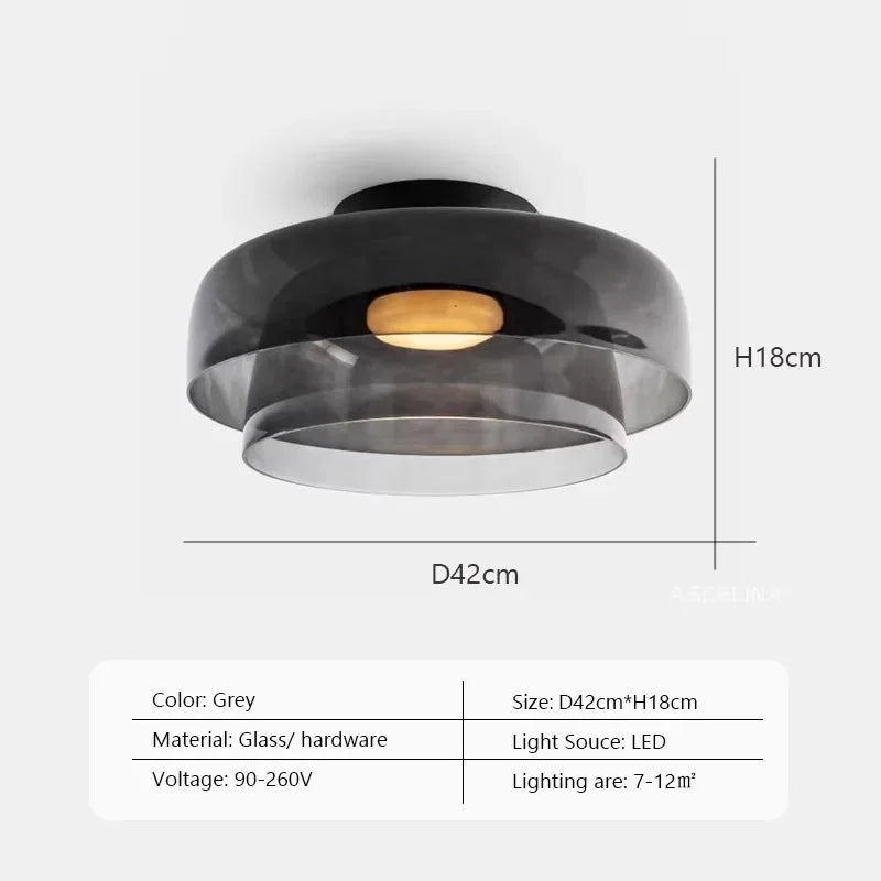 LEVELS Glass Ceiling Lamp Bedroom led Medieval Colourful lamps for Restaurant Creative Dining Room bedroom Balcony hallway Lamps