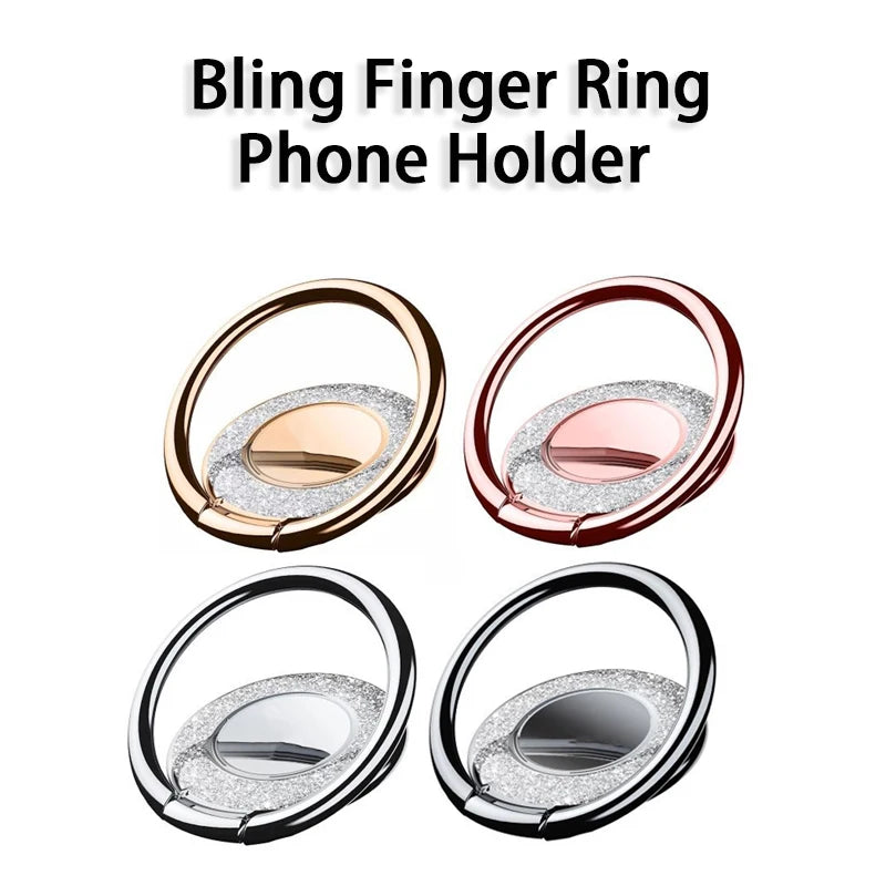 Fashion Stand Mobile Phone Accessories Portable Ring Bracket Bling Finger Ring Phone Holder for Xiaomi iPhone 14 15