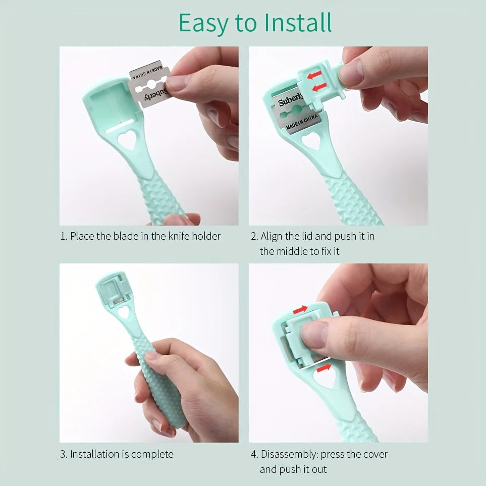 10 Blades + 1 pc Foot Care Tools for Removing Dead Skin And, Foot Grinding Tools, Foot Skin Tools, Sole And Heel Scrapers