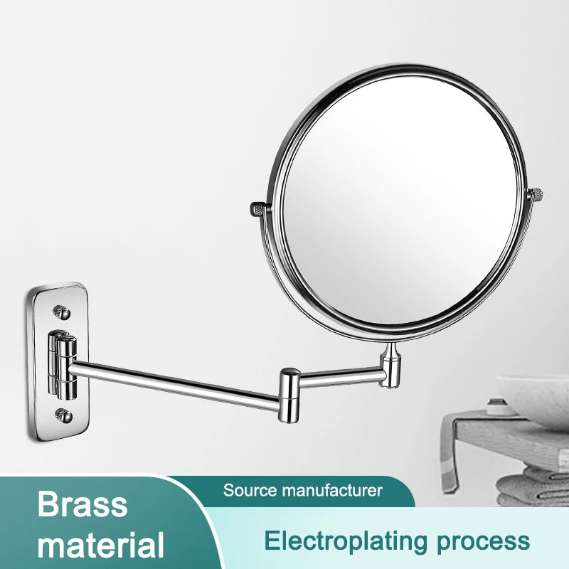 Bathroom Makeup Mirrors Wall Mount Extending Folding 3x 5x 10x Magnification Bath Mirror Double Side Mirror