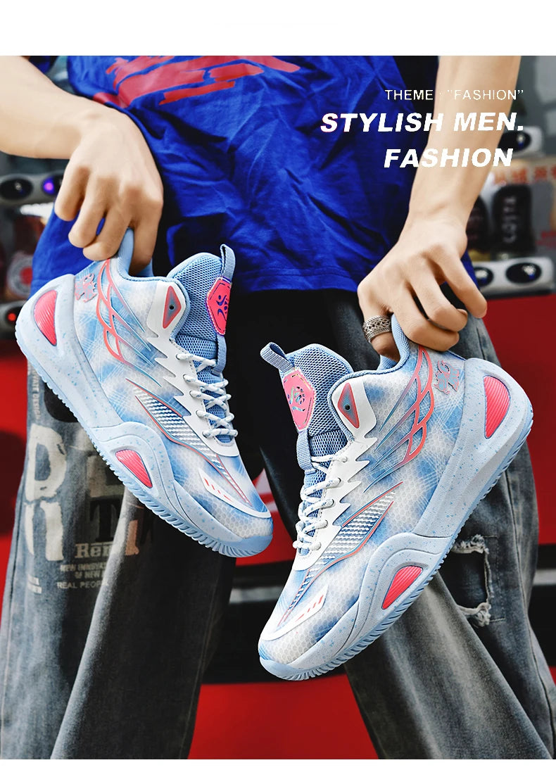 Men's Training Basketball Shoes Anti Slip Durable Cushion Lightweight Breathable Sneakers Outdoor Indoor Athletic Sport Shoes