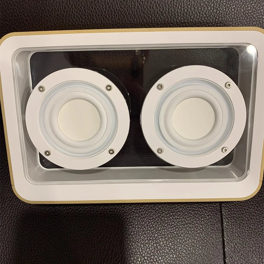 Creative Transparent Bluetooth Speaker with Dual Horn Clear Sound Quality Desktop Decoration Home Mini Audio Reading Light