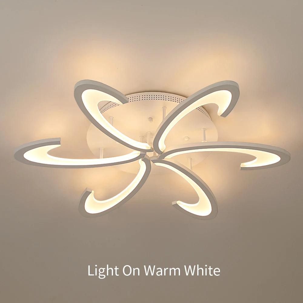 Modern Ceiling Lamp Indoor Acrylic Lustre For Bedroom Living Dining Room Kitchen Led Chandelier RC Dimmable Pendant Light Decor