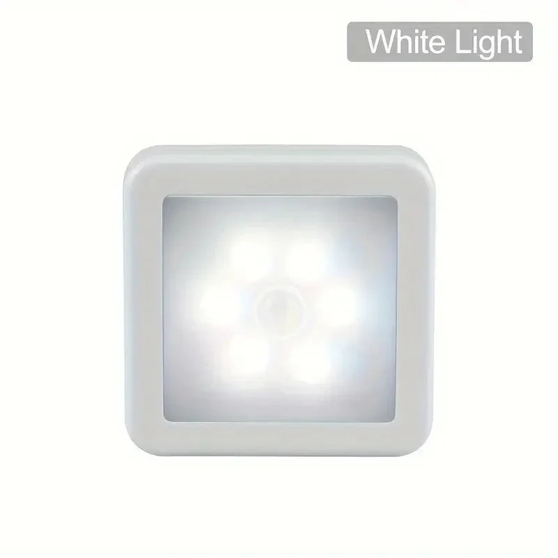LED Night Light Smart Motion Sensor Battery USB Charging Operated Bedside Lamp Living Room Hallway Pathway Toilet Home Lighting