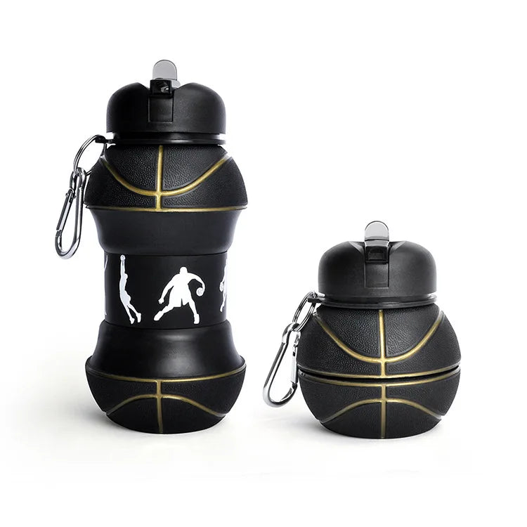 Soft Water Bottle Silicon Sports Bottle for Water Basketball Soccer Ball  BPA free for Kids Gift Father's Holiday Free Shipping