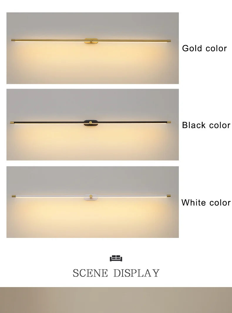 Modern Led Mirror lights lamp for mirror bathroom wall lamp sconce Length680/980mm White/Black/Gold Color Finished