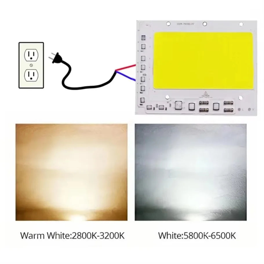 LED COB Chip 50W 100W 150W 200W 200-240V Smart IC No Need Driver LED Lamp Light Source For Flood Light Spotlight DIY Lighting