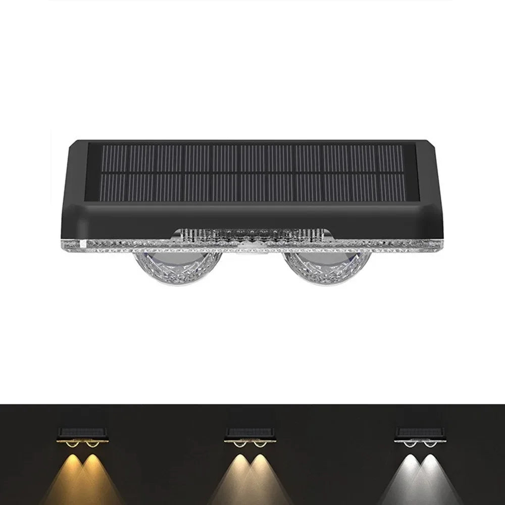 1-4Pcs Solar Fence Lights Solar Powered LED Deck Light Color Changing Waterproof Outdoor Illumination for Fence Posts Balcony