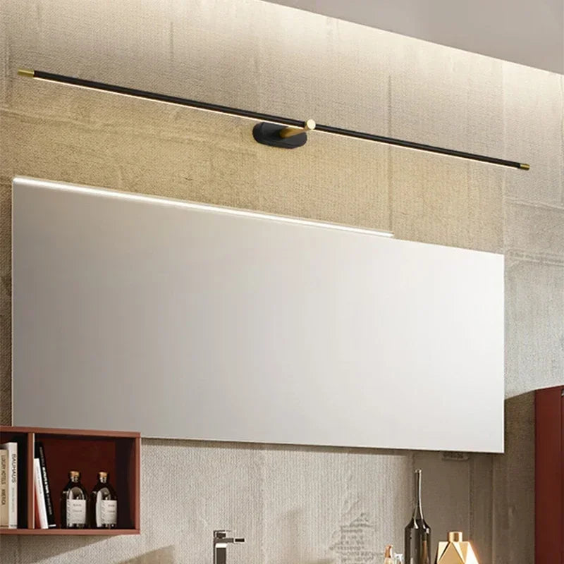 Modern Mirror LED Wall Lamps Minimalist Bathroom Wall Lamps For Bedroom Bedside Sconces Decorative Wall Mirrors Lighting Fixture