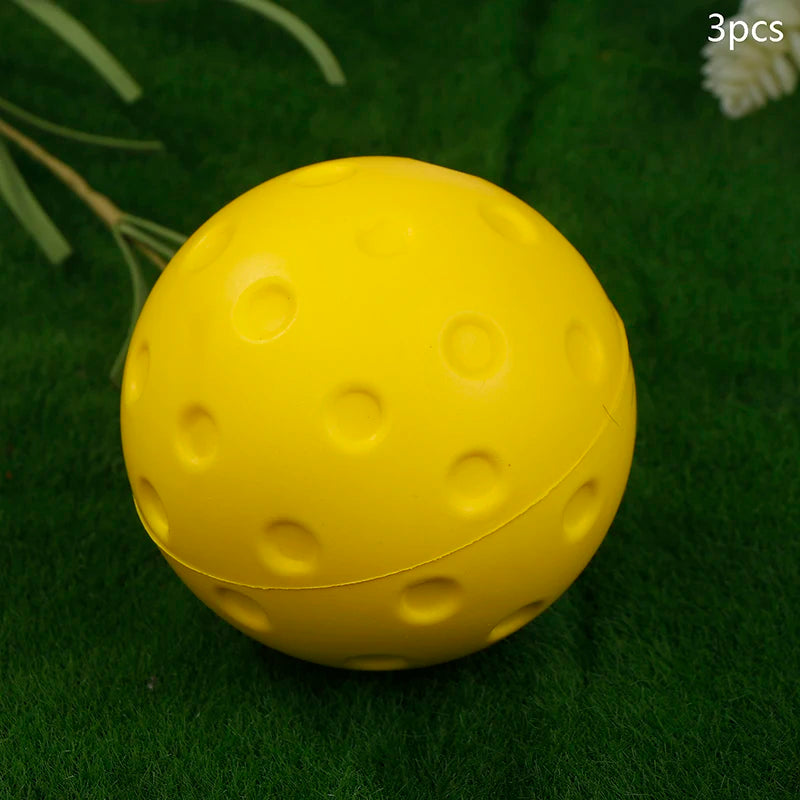 Silent & Sturdy Indoor Pickleball Balls, 1/3pcs, 74mm, PU Foam, Suitable for Practice and Tournaments