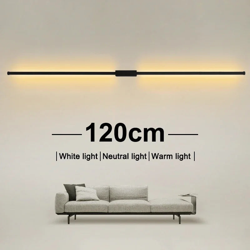 Indoor LED  long wall lamp  Nordic style Long LED Wall Light  Home Decoration Bedroom Living Room Sofa Background