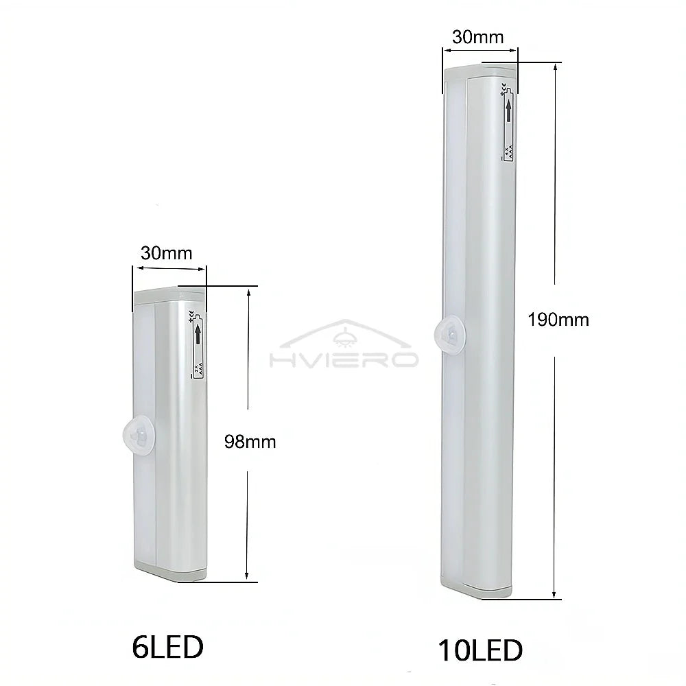 1/2/4/8X Smart Perception Closet Stairs Lighting 6/10LED PIR Motion Sensor Lamp Cupboard Wardrobe Bed Under Cabinet Night Light