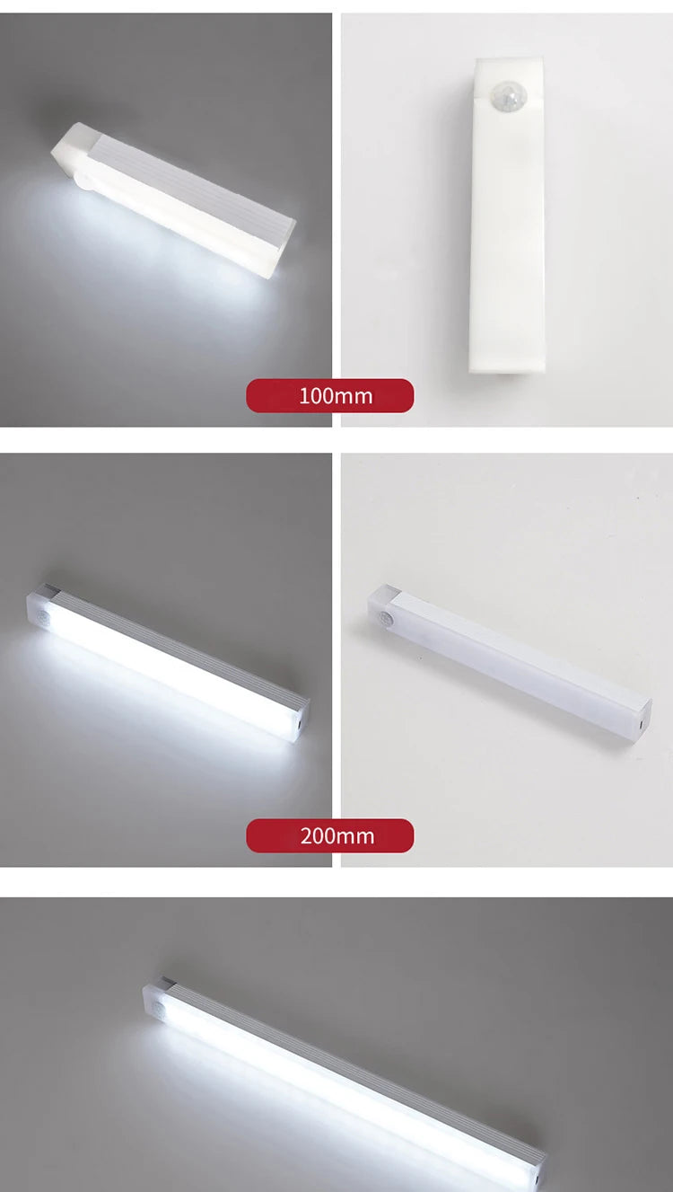 LED Smart Night Light Wireless Auto-Sensing Backlit Safety Light for Bedroom Closet Cabinet Stairway Home Lighting
