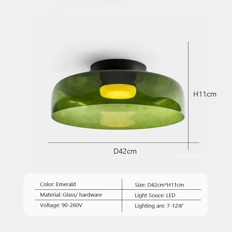 LEVELS Glass Ceiling Lamp Bedroom led Medieval Colourful lamps for Restaurant Creative Dining Room bedroom Balcony hallway Lamps