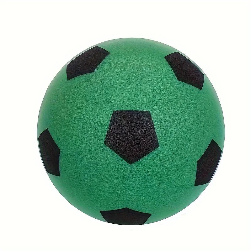 Silent 5-Size Indoor Solid Sponge Soccer Ball | Manual Sewing, Faux Leather, Mixed Color, Suitable for Adults