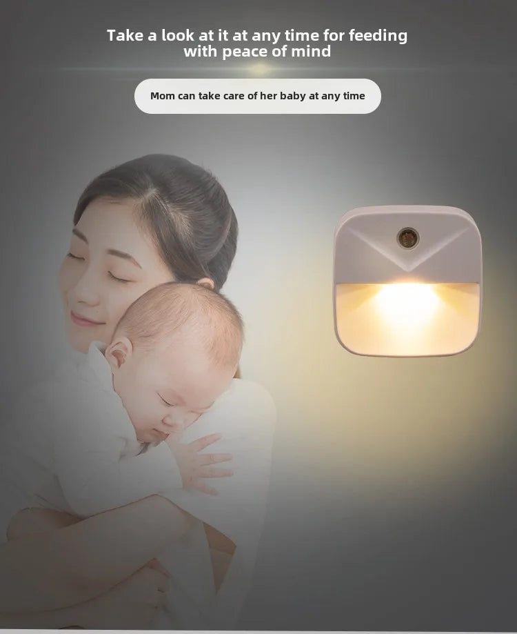 Led Wall Lamp EU Plug-In Smart Light Control Sensor Light 220V Wall Light for Home Corridors Bathrooms Hallways Closet Bedroom