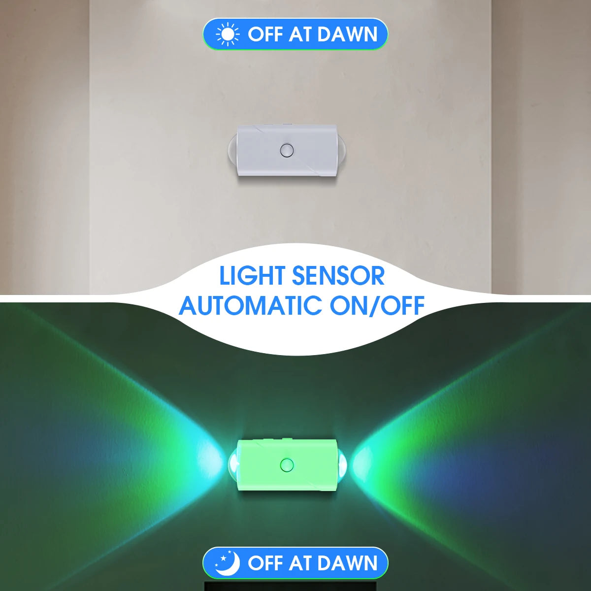 Smart Dual Sensor Night Light, 8 Lighting Modes RGB Ambient Lamp with Magnetic Installation for Home Decor Hallway Stairs