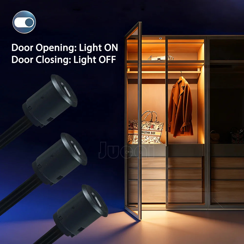 Smart LED Light Controller-Touch Control,Hand Wave,Door Open/Close Control,Stepless Dimming,5A for Wardrobe Cabinet LED Lighting
