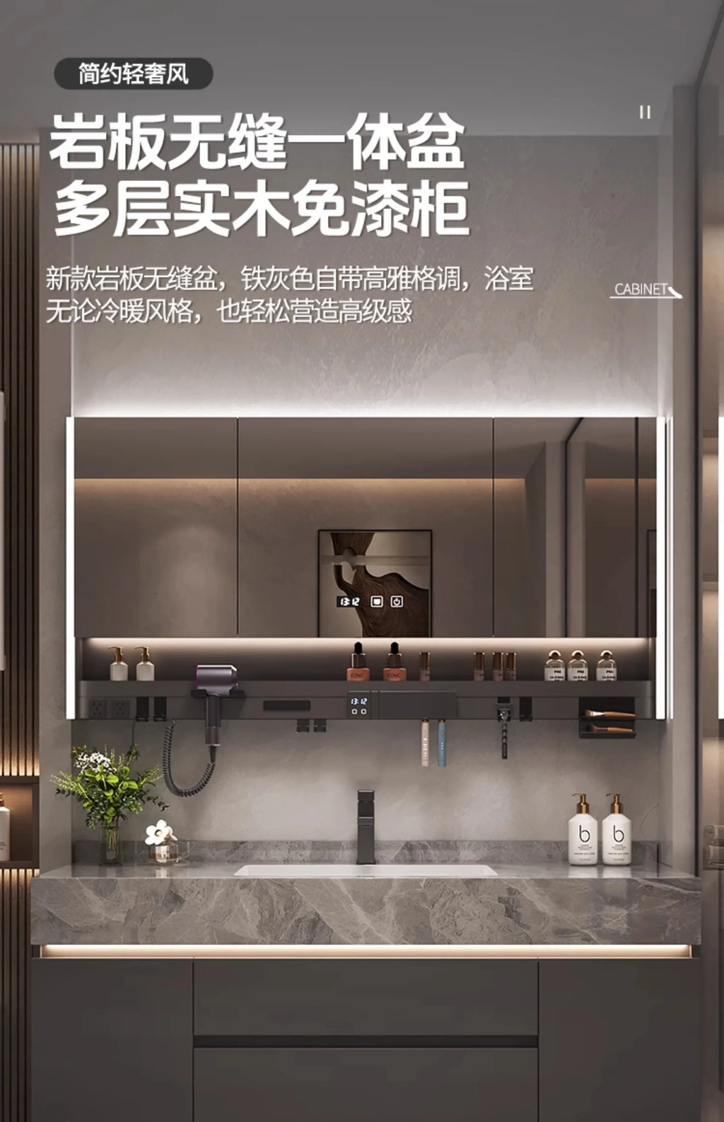 Simple Luxury Bathroom Cabinets Washbasin Vintage Toilet Drawer Bathroom Cabinets Storage Mirrors Mobili Per La Casa Furniture