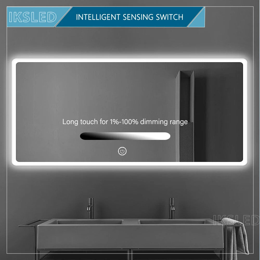 220V 110V Touch Sensor Switch  LED Smart Single Key Mirror Light Switch Touch Dimmer Switch For Bathroom Mirror