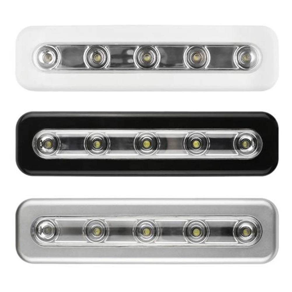 Motion Sensor Light 5 Led Bright Lamp For Closet Cabinet Wardrobe Stairs Under Shelf Operated Cordless