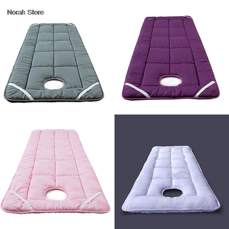 Beauty Salon Mattress Thickened Non-slip Mattress Topper Hospital Beauty Salon Massage Bed Mat Foldable Beauty Bed Pad with Hole