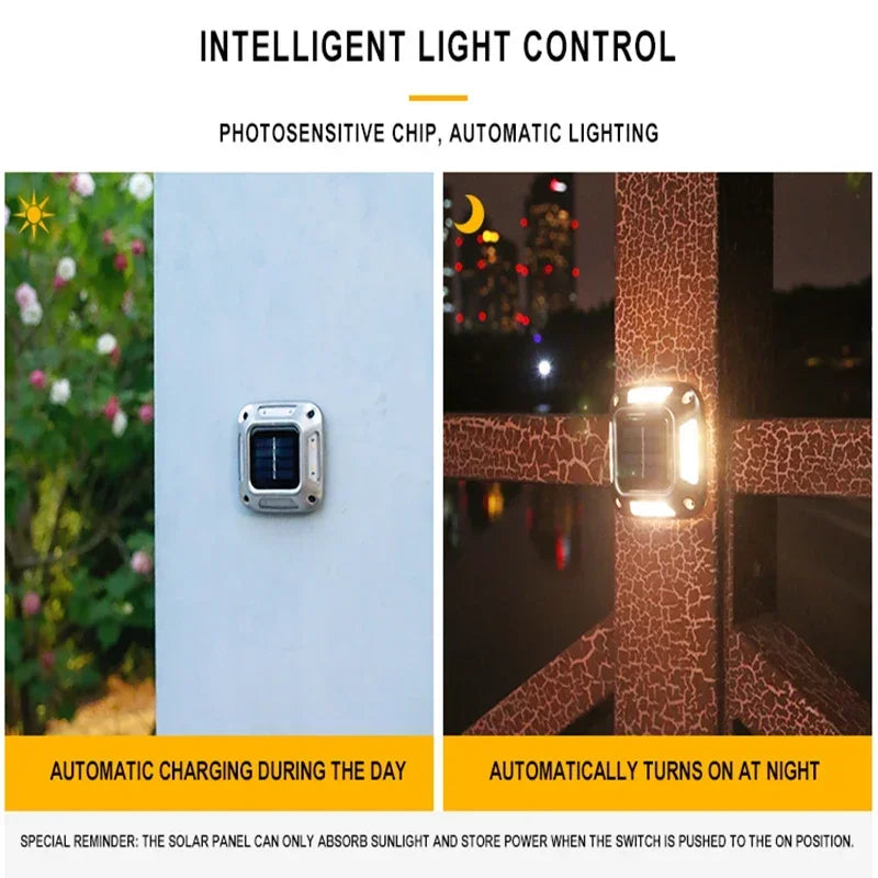 Solar ground Lights Outdoor Waterproof LED Wall Lights Driveway Markers Step Lights for Sidewalk Stair Pathway Walkway Yard