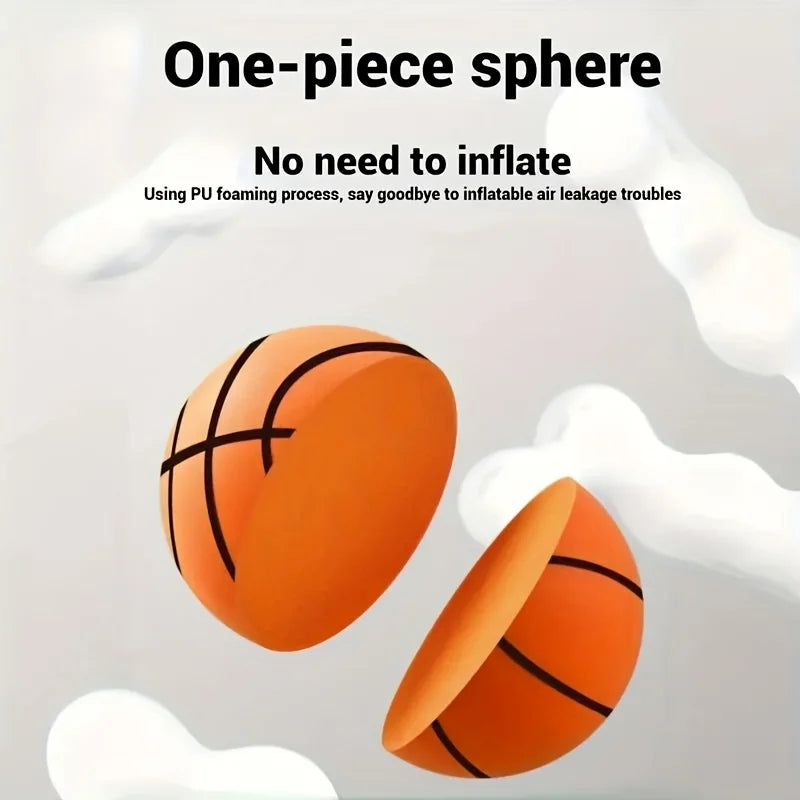 1-Pack Silent Foam Basketball Made of Non-Toxic Eva Material, Suitable for Children, Ideal for Indoor and Outdoor Play, Beach Fun, and Team Games. Bright Colors, Perfect for Christmas, Thanksgiving, and Halloween Gifts