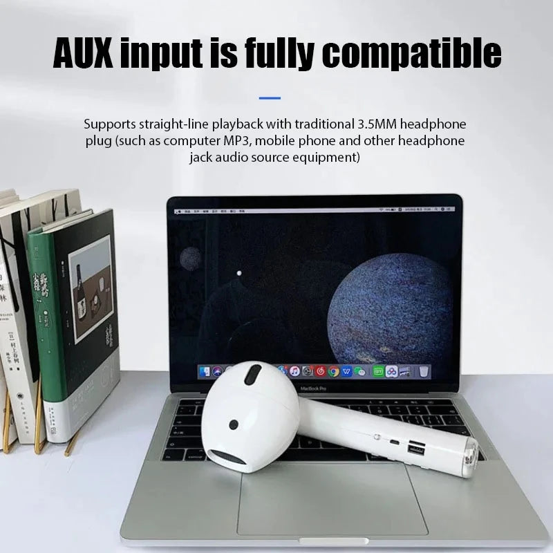 Wireless Bluetooth Speaker AirPods Model Giant Headphones Bluetooth Speaker Support TF Card Novelty Speaker Creative Gift