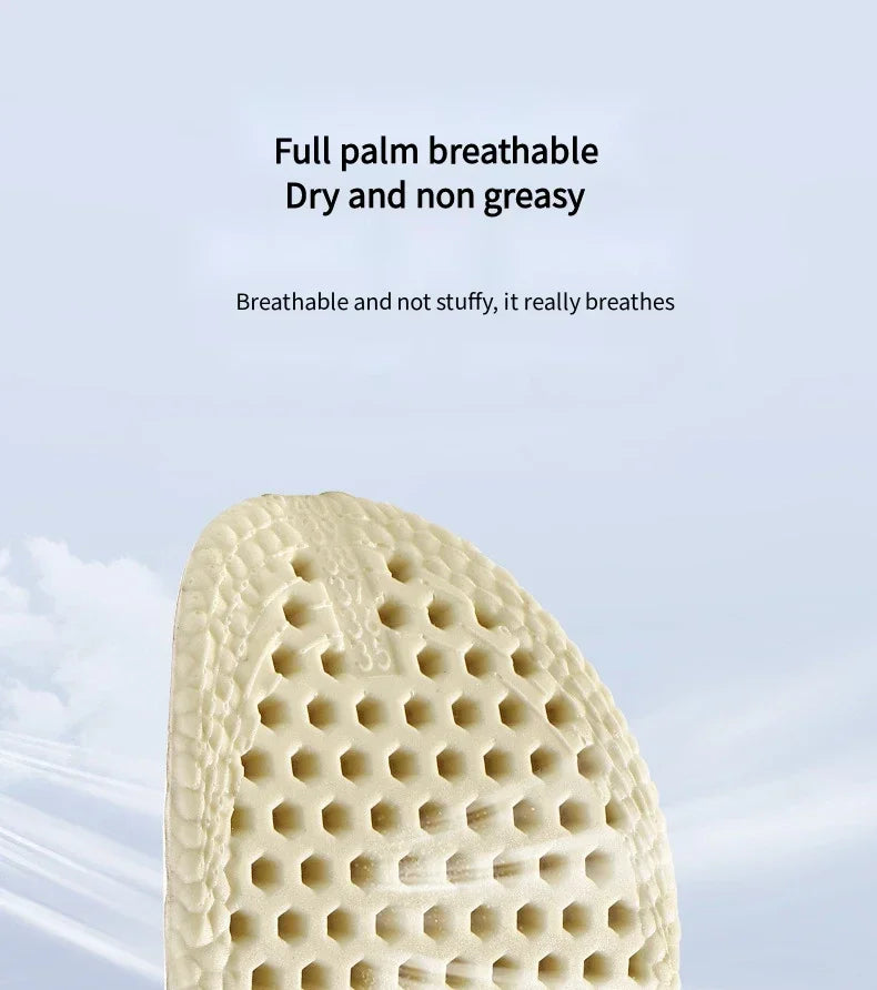 1Pair Memory Foam Insoles for Basketball Sports Shoes Shock Absorption Non-Slip Soft Shoe Sole Comfortable Foot Support