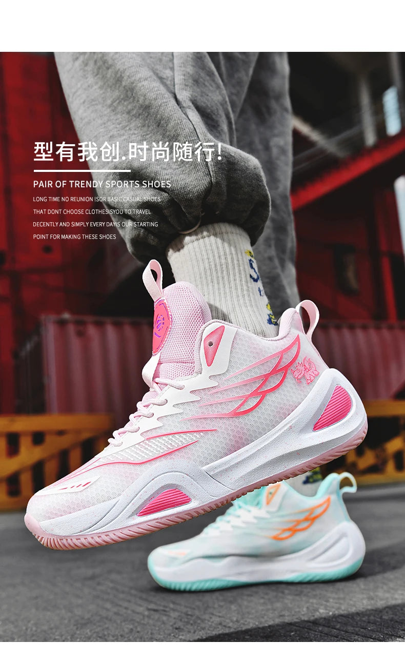 Men's Training Basketball Shoes Anti Slip Durable Cushion Lightweight Breathable Sneakers Outdoor Indoor Athletic Sport Shoes