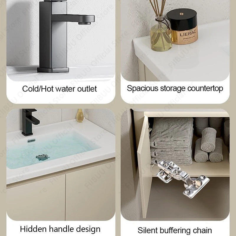 Modern Bathroom Vanity Wall Mounted Bathroom Storage Cabinet, High-Definition Mirror Integrated Bathroom Furniture Accessories