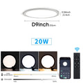 Smart Ceiling Lights 0.94 Inch Remote APP Control Ultra Thin Dimmable Modern Round LED Ceiling Lamp Bedroom Dining Room Kitchen