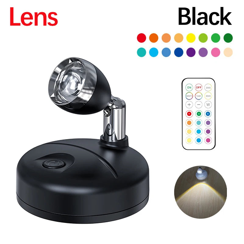 Smart Remote Control & Magnetic USB LED Wall Light,3 Mode Dimmable Cordless Touch Night Lamp for Bedside,Wardrobe,Hallway,Stairs