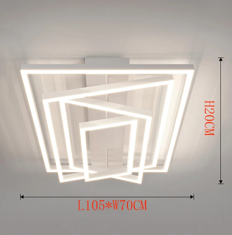 Nordic home decoration salon bedroom decor smart led lamp lights for room dimmable Ceiling light lamparas indoor lighting