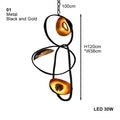 Modern LED home interior lighting ceiling chandelier, metal lustre, dimmable, suitable for living room lighting