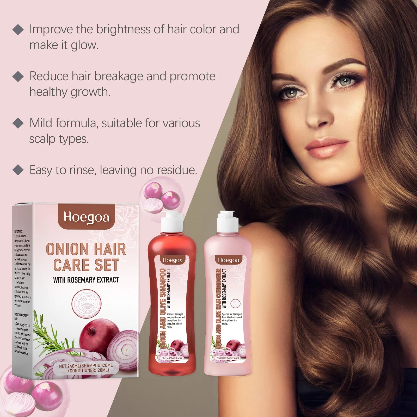 Hair Growth Shampoo Conditioner Set Repairing Strengthen Root Deep Nourish Anti Frizzy Dry Hair Oil Control Smoothing Hair Care