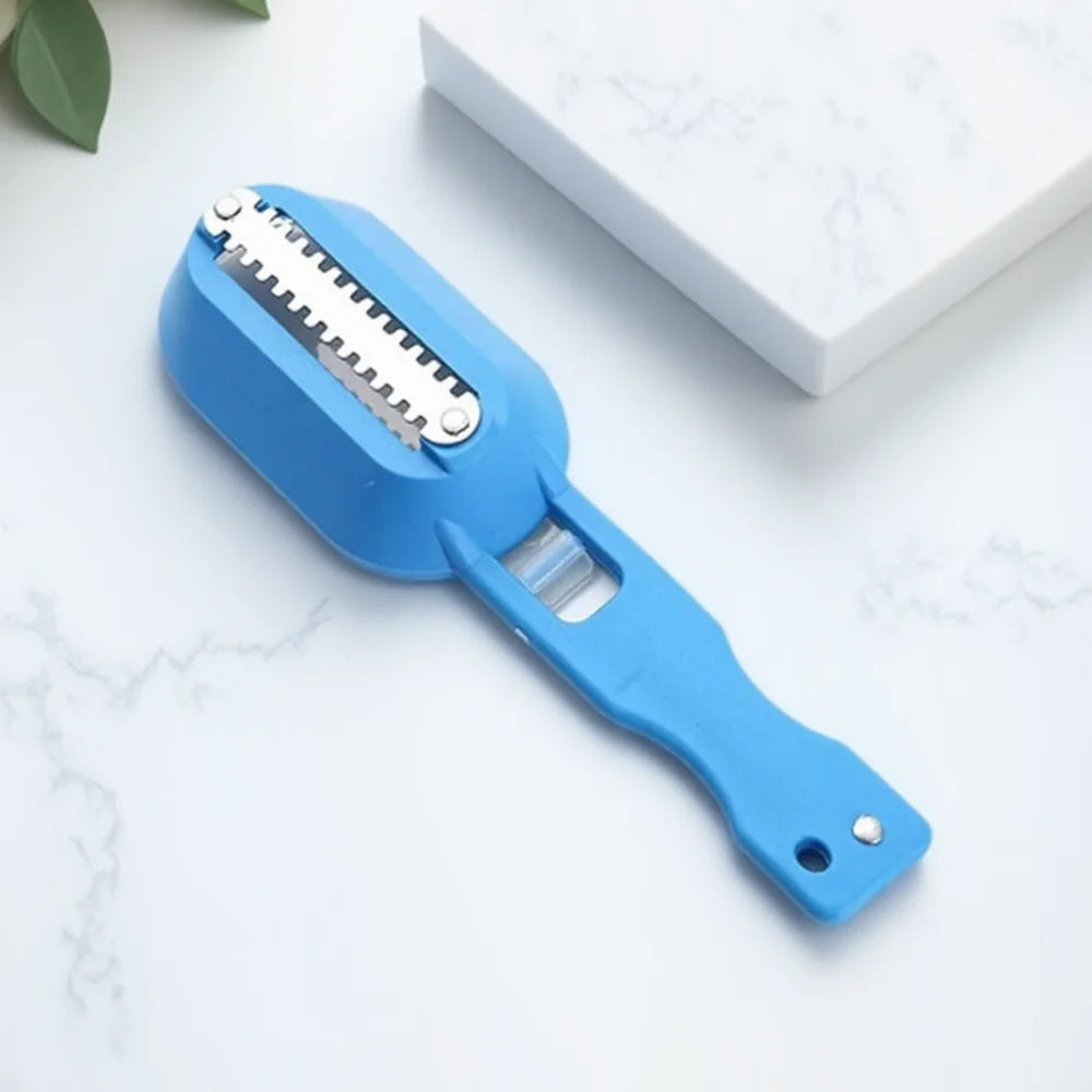 Fish Skin Brush Fast Fish Scale Remover Scraper Planer Tool Fish Scaler Fishing Knife Cleaning Kitchen Cooking Accessories
