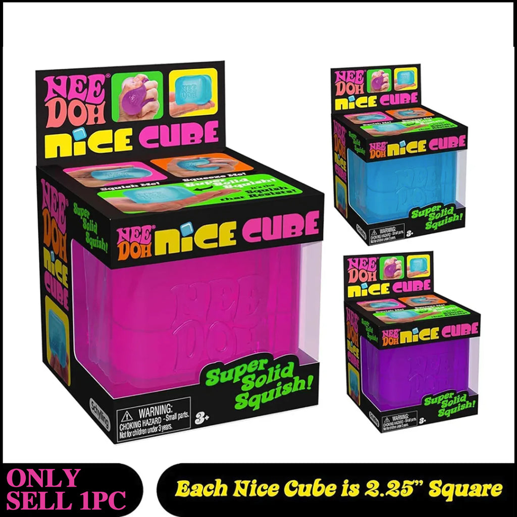 NeeDoh Nice Cube Firm Slow-Rise Sensory Fidget - Desk Stress Ball