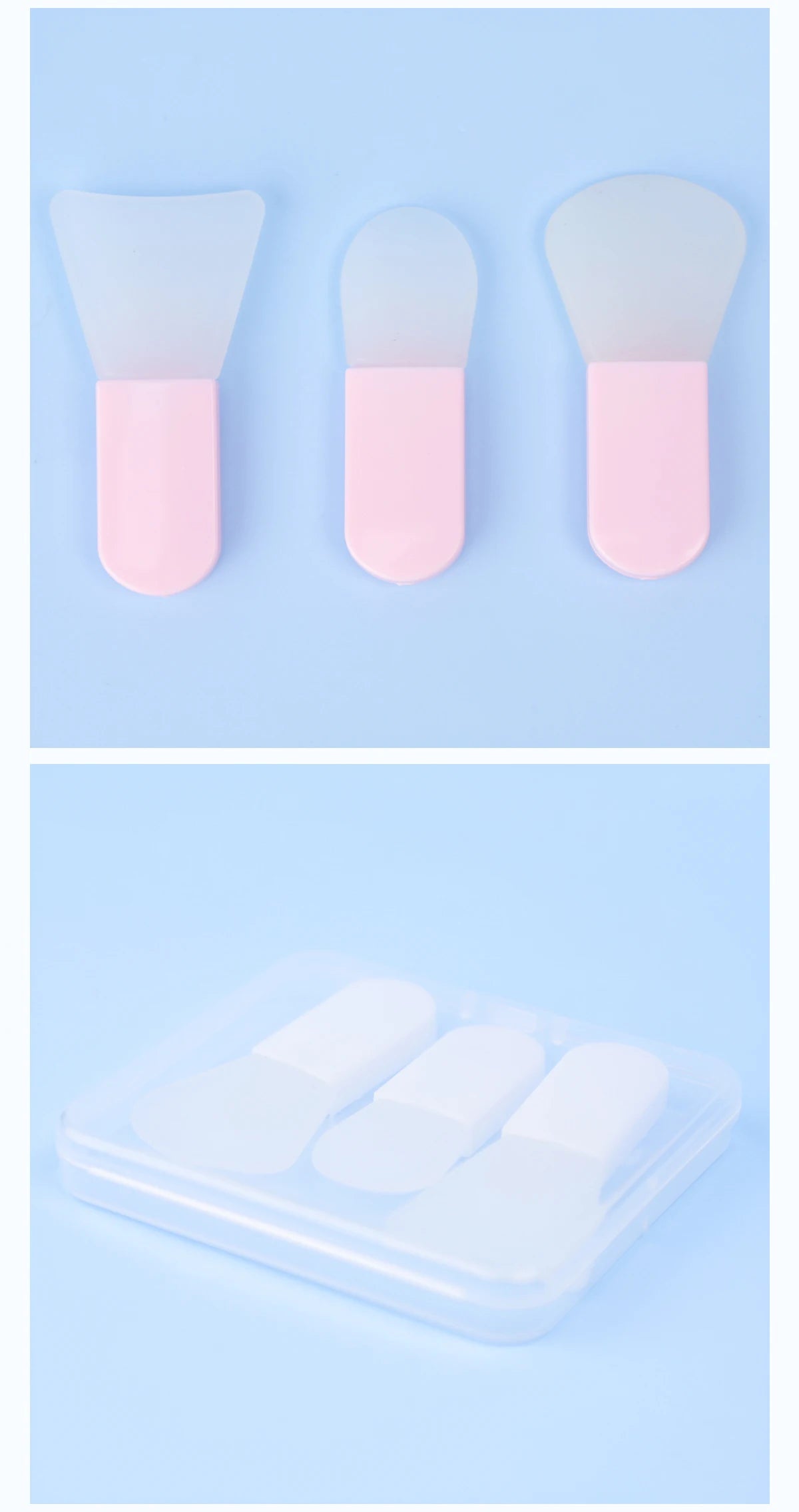 Makeup Brushes 3 Pcs Skin Care Brush SPA Professional Silicone Facial Mask Face Cleanser Massager Beauty Tools For Brush