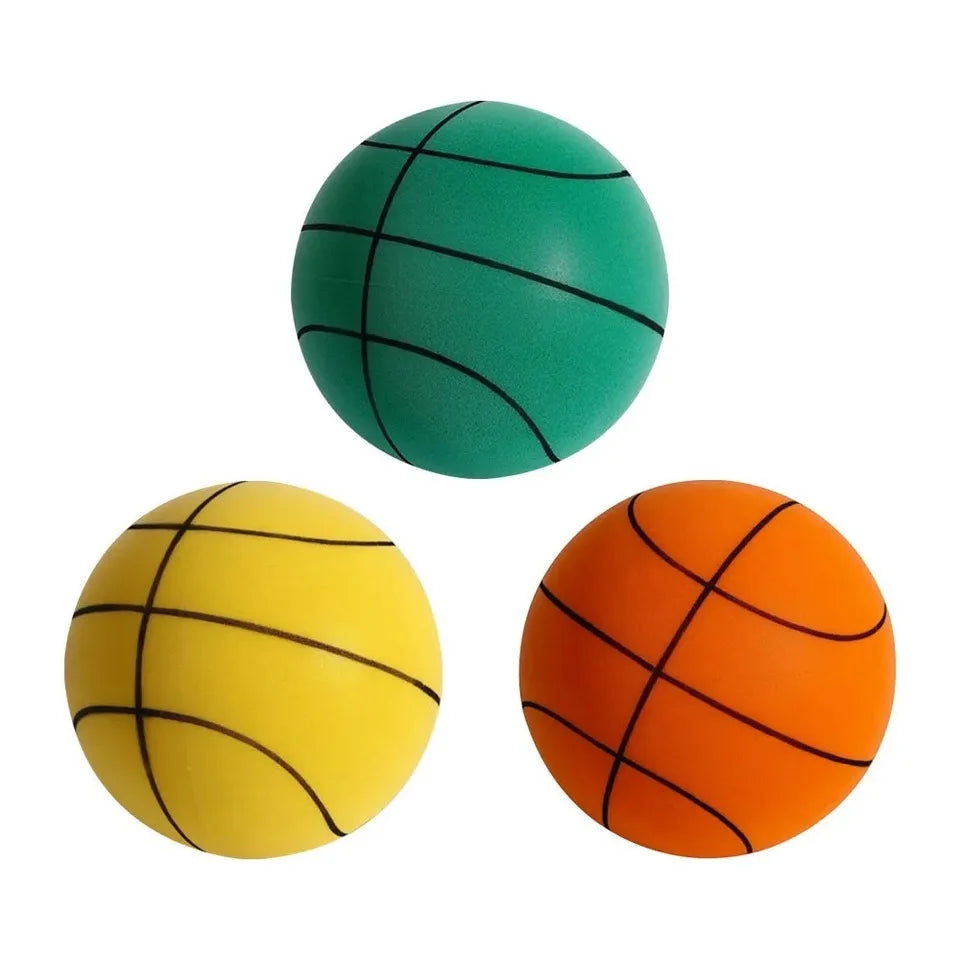 Kids Silent Basketball Quiet High Density Soft PU Foam Squeezable Ball Indoor Mute Bouncing Basketball for Children Sports Toys
