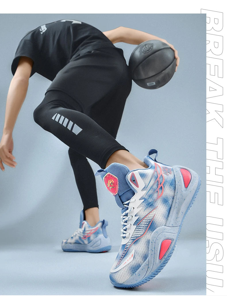 Men's Training Basketball Shoes Anti Slip Durable Cushion Lightweight Breathable Sneakers Outdoor Indoor Athletic Sport Shoes