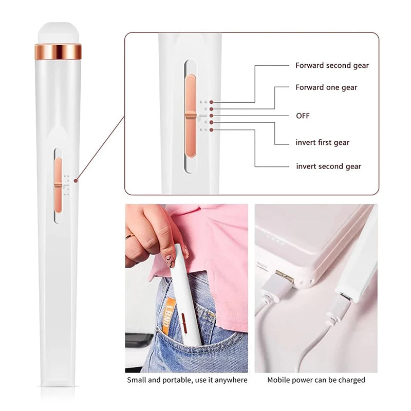 Nail Salon Kit, Electric 5-in-1 Professional Manicure Set with Built-in Light