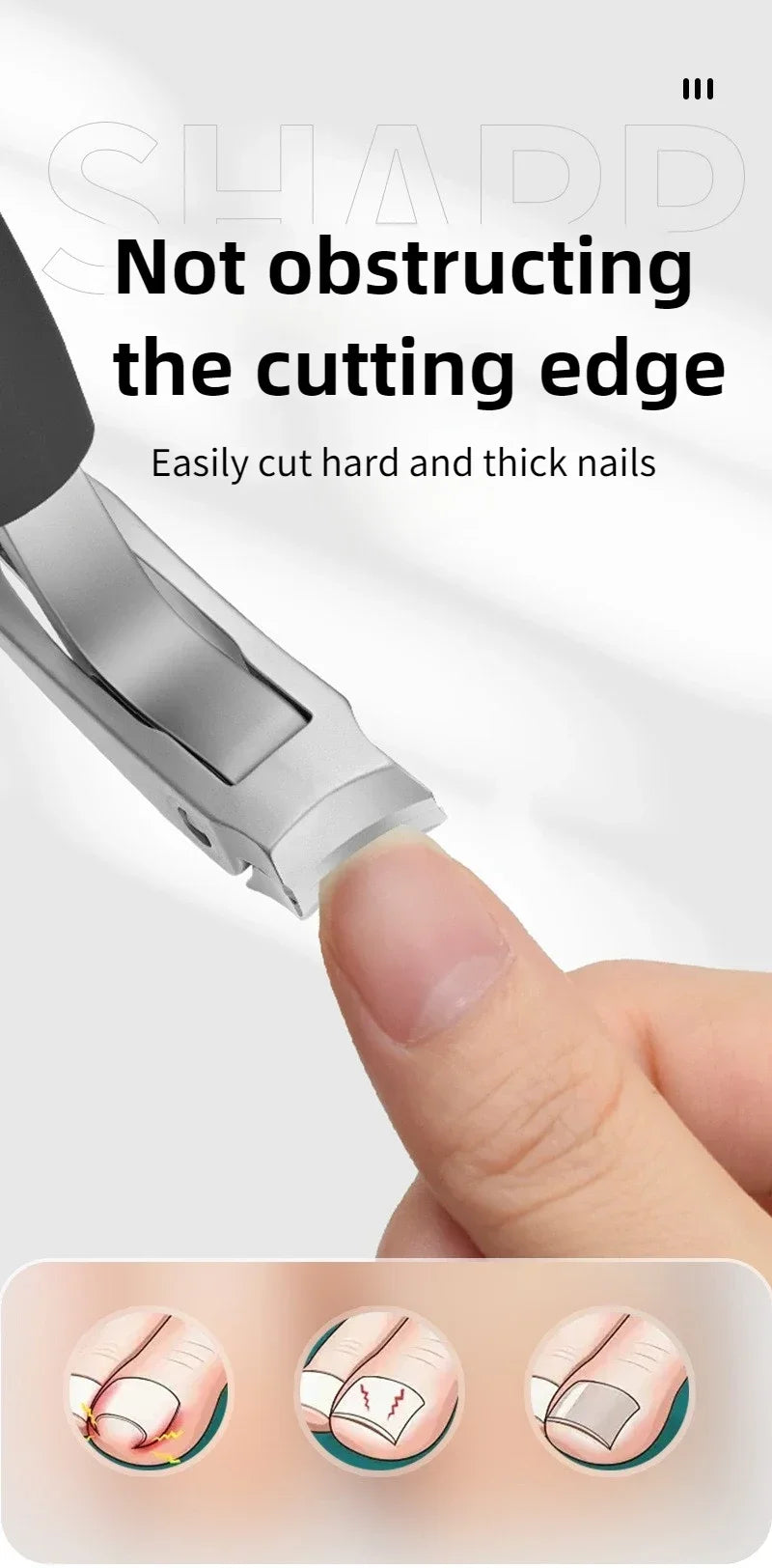 Nail Care Kit for Ingrown & Thick Toenails - Heavy-Duty Clippers Set with Nail File, Cuticle Nippers, and Grooming Tools