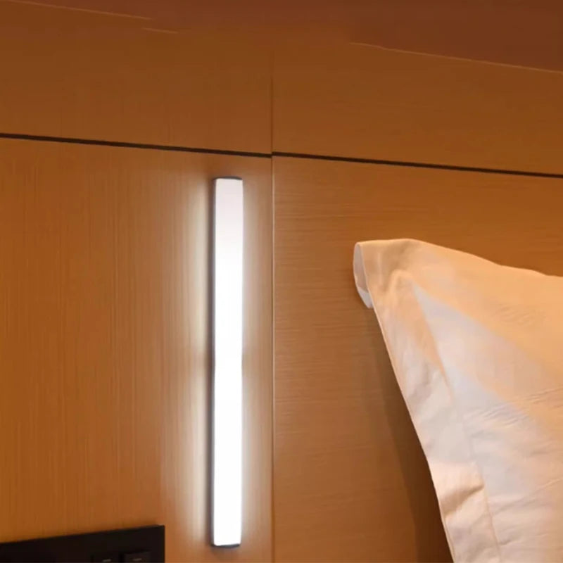 LED Motion Sensor Light Wireless LED Night Light Type C Rechargeable Light Cabinet Wardrobe Lamp Staircase Backlight For Kitchen