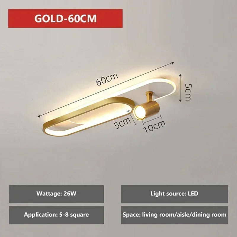 Modern LED Ceiling Lights with Spotlight Aisle Chandelier for Living Room Hallway Cloakroom Lamps Home Indoor Lighting fixtures