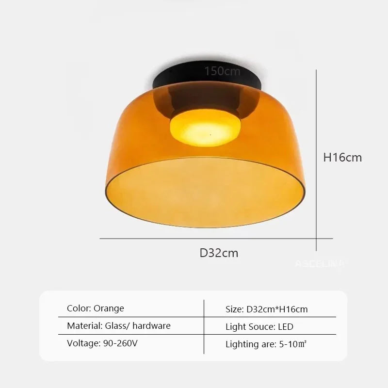 LEVELS Glass Ceiling Lamp Bedroom led Medieval Colourful lamps for Restaurant Creative Dining Room bedroom Balcony hallway Lamps