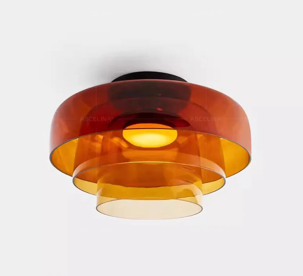 LEVELS Glass Ceiling Lamp Bedroom led Medieval Colourful lamps for Restaurant Creative Dining Room bedroom Balcony hallway Lamps